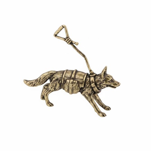 Messing schäferhund figur - messing,