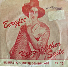 Bergfee Harfenzither-Saite Münchner Stimmung Stahl/Rot 1220 Ton Nr. 13  Es