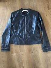 Laura Torelli Kunstlederjacke Blau Metallic *Gr. 38* Eyecatcher