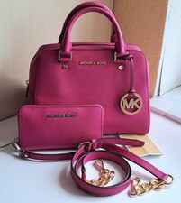Michael Kors Tasche Damen Handtasche pink/fuchsia mit passender Geldbörse