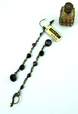 Konplott Ohrhäng bronze "Disco String" Swarovski grosse kleine rote Strassteine