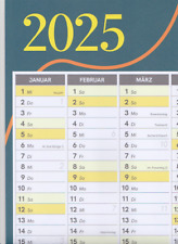 1 Großer Poster-Kalender 2025 Kalender für Büro Terminplaner Wandk. mit Werbung