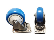 Lenkrolle 73mm Vollgummi Transportrolle Möbelrolle Gummirolle Laufrolle