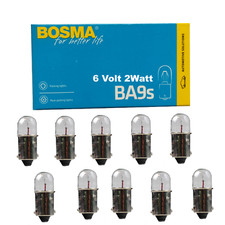10 Stück Bosma 6V 2W BA9s