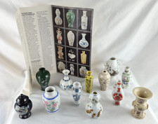 Japanische Miniaturvasen Sammlung - Franklin Mint - 12 Stück mit Beschreibung