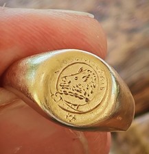 SELTENER INTAGLIO MASSIV GOLD