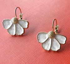 Emaille Ohrringe gold