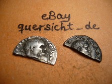 Lot zwei halbe Denare GALBA + Vespasian Kleingeldmangel 1/2 Denar=Quinar (PP774)