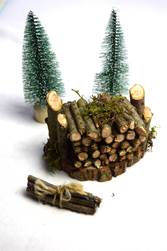 Holzstapel kurzholz miniatur - holzstapel,