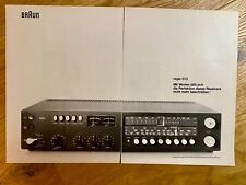 Braun audio regie 510 Receiver 1974 Vintage Ad Werbung Reklame