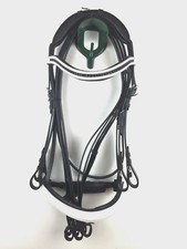  Kandare Kandarenzaum Zaumzeug mit Zügeln  Lack weiß anatomisches Kopfstück