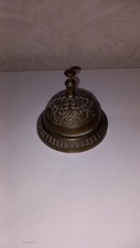 alte Tischglocke / Rezeptionsglocke , Bronze / Messing  ( a )
