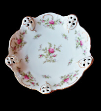 Rosenthal Moliere Moosrose Durchbruchschale Porzellan Elfenbein Goldrand Ø 21 cm