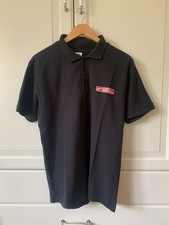 schwarzes Poloshirt L "World