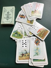 Lenormand Karten "blaue Eule"  Nr.12273/151 Goldecken unbespielt RAR, SAMMLER !!