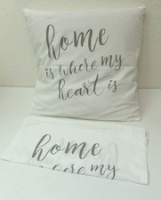 2 Stück Kissenbezug 40x 40 cm Kissenhülle Sofakissen weiß grau