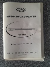 Bedienungsanleitung  DVD Player XORO, HSD 2100