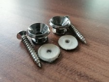 .Squier: Jazz Bass / 2 Gurtpins / Tragegurt - Knöpfe für E - Gitarre / Lefthand