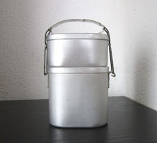 Vintage HENKELMANN Markill Patent Feldgeschirr Aluminium Militaria Essensträger