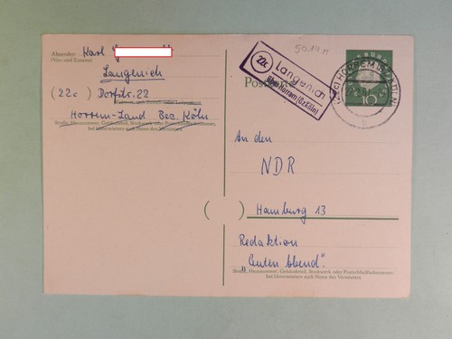 Bund ganzsache landpost - bund,