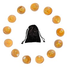 13-teiliges Runen-Set aus Glas, Runen für Anfänger, Hexenbedarf, Meditation,