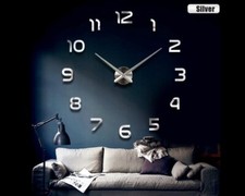 Wanduhr Uhr 3D Wandtattoo Deko