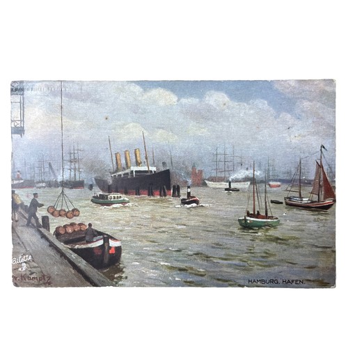 Ansichtskarte hamburg hafen - ansichtskarte,