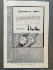 Hamilton Triffles make perfection Original 1954 Vintage Watch Ad Werbung Reklame