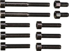 SR500, XT500 Replika Schrauben Set Zylinder + Zylinderkopf, schwarz verzinkt