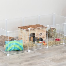 Trixie Indoor Freilaufgehege weiß für Kaninchen & Meerschweinchen 140x35x70 cm