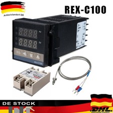Digitaler PID-Temperaturregler REX-C100 eingestellt+K Thermoelement 0- 1300 °C