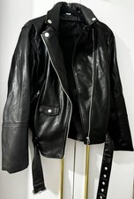 Lederjacke Schwarz Damen Größe XS