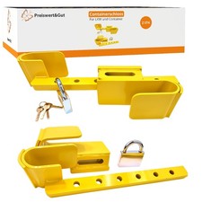 2x Container Diebstahlsicherung 23–42cm Schloss LKW Seecontainer Stahl verzinkt