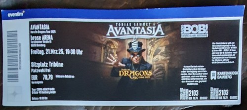 Altes ticket tobias - altes, sammet's