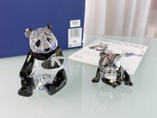 Swarovski Figur 900918 Jahresfigur 2008 Pandas. 9,5 + 6 cm. Ovp & Zertifikat. To