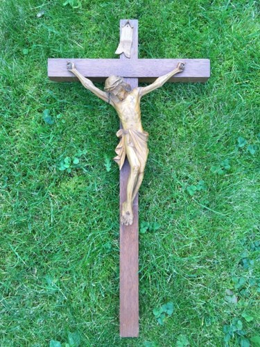 Altes großes kruzifix jesus - altes,