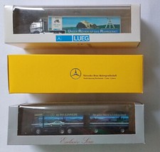 H0-Konv. 3xM-Benz LKW, Dortmund(Braurecht)+Lüdenscheid(Linnepe)+Ruhrgebiet(Lueg)