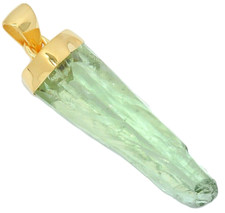 Toller Anhänger 925er Silber-vergoldet-Amethyst in hellgrün-Designerschmuck