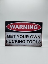 Blechschild Warning Tools