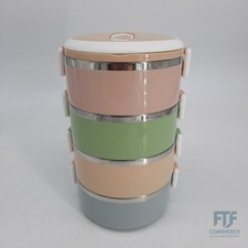 Laughhe 2100ml Thermo-Lunchbox, Tragbarer Thermo-Lunchbox-Behälter aus Edelstahl