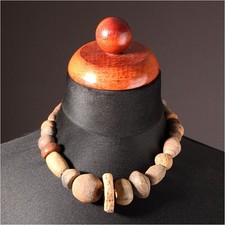 13860 Halskette mit antike Tonperlen  und Steinperlen Dogon Ausgrabung