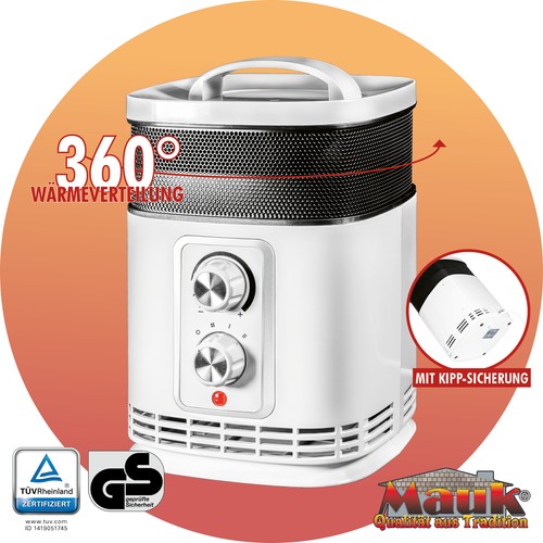 Mauk 360 heizlüfter keramik - 360°,