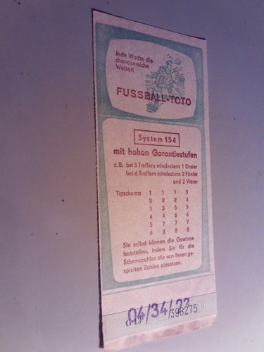 Alter lottoschein ddr - alter,