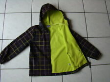 YIGGA Softshell JACKE 140 Atmungsaktiv Regen Winddicht kariert schwarz grün