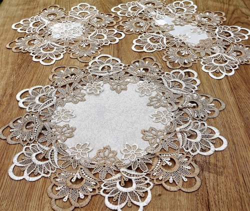 Tischdecke mit spitze - tischdecke,