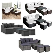 4-tlg. Poly Rattan Garten