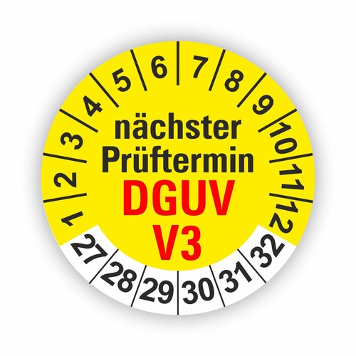 Dguv prüfplaketten gelb - gelb, Ø