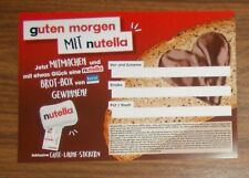 Seltene Werbung Ferrero NUTELLA koziol Brot-Box Promo - guten morgen mit nutella