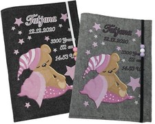 U Heft Hülle mit Namen Filz