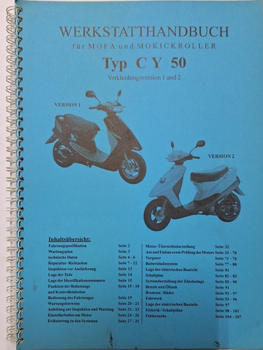 Werkstatthandbuch für mofa - werkstatthandbuch,
